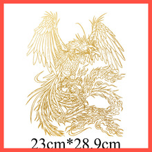 中国风凤凰国潮卫装烫金装饰印花烫画耐水洗烫图1837