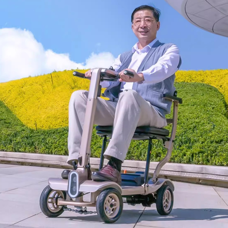 小飞哥老人代步车四轮电动残疾人家用专用电瓶车老年可折叠助力车
