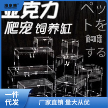 爬虫亚克力饲养箱爬宠箱蜘蛛螳螂守宫玉米蛇饲养盒高透造景拼装盒