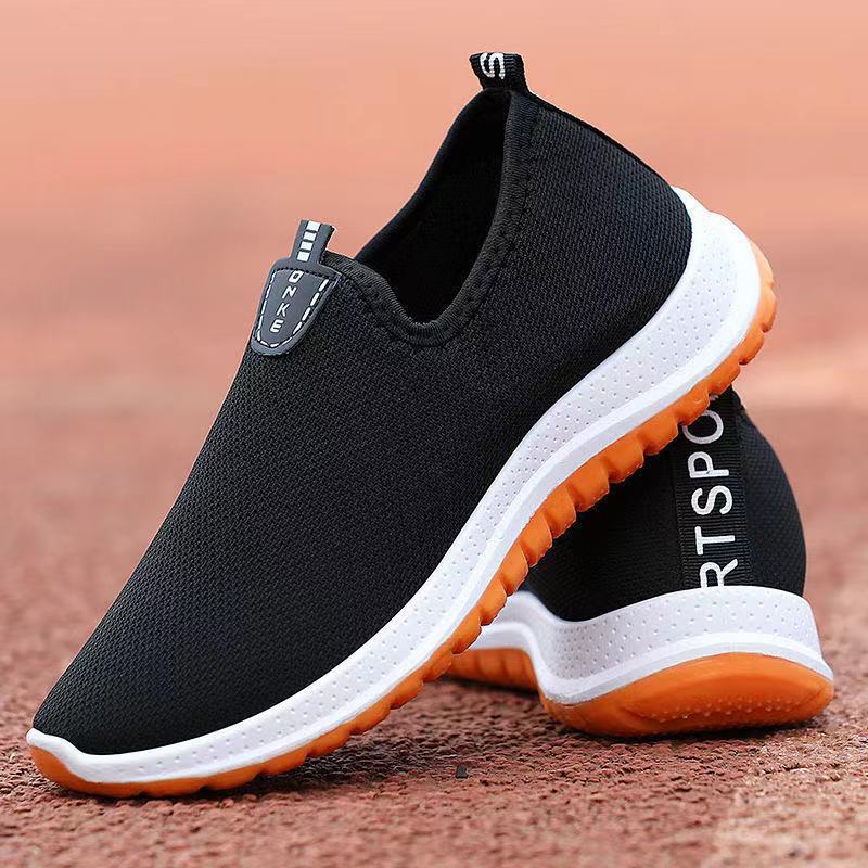 New Cloth Shoes Soft Bottom Breathable Walking Sports Casual Shoes Comfortable Spring and Autumn Winter Tendon Sole Men and Women Flat Bottom Slip-on