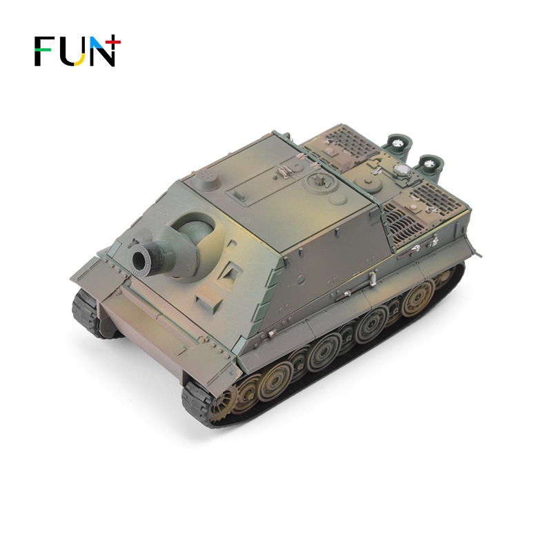 乐加 二战突击虎迫击炮手绘版1:72拼装模型 儿童益智军事积木玩具