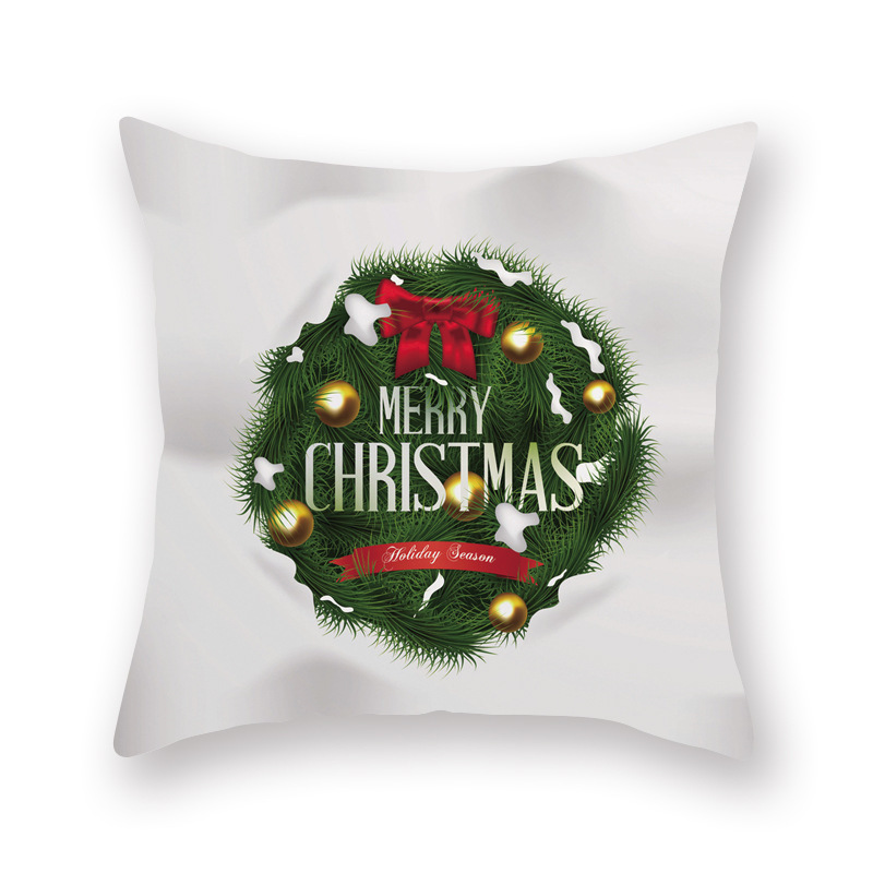 New Cross-Border Pillow Cover Christmas Holiday Pattern Couch Pillow Amazon New Throw Pillowcase Cushion Cover Wholesale