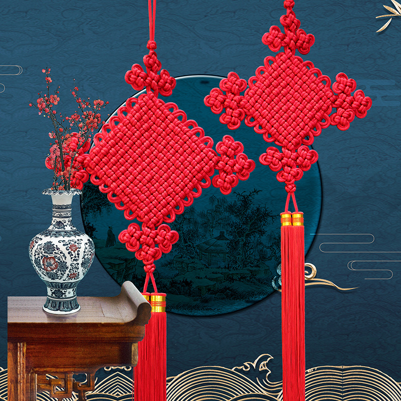 结挂件大号 玄关客厅背景墙锦纶双线如意结过年装饰