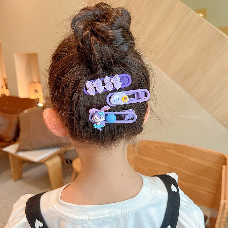 Girl's Bangs Broken Hair Finishing Hairpin Children's Forehead Clip Baby Cartoon Barrettes Little Girl's Back Headwear