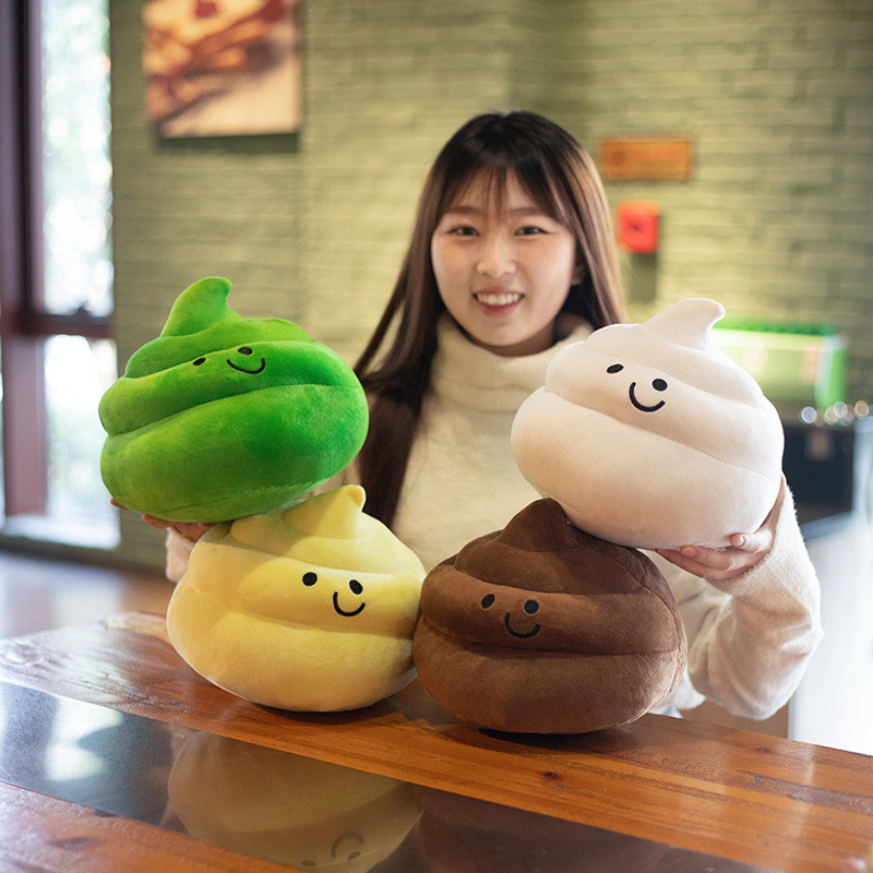 跨境亚马逊日本创意仿真可爱表情大便抱枕玩偶毛绒玩具一件代发