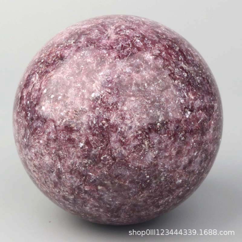 批发水晶紫云母球花纹原石磨光滑圆润水晶球系列齐全支持定制