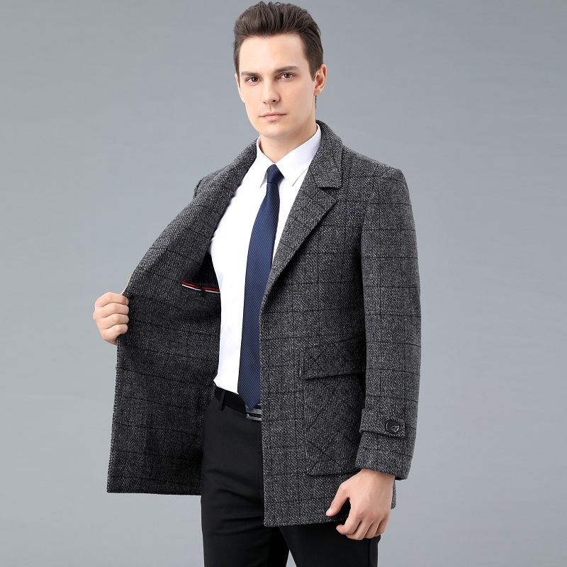 男士商务羊毛大衣