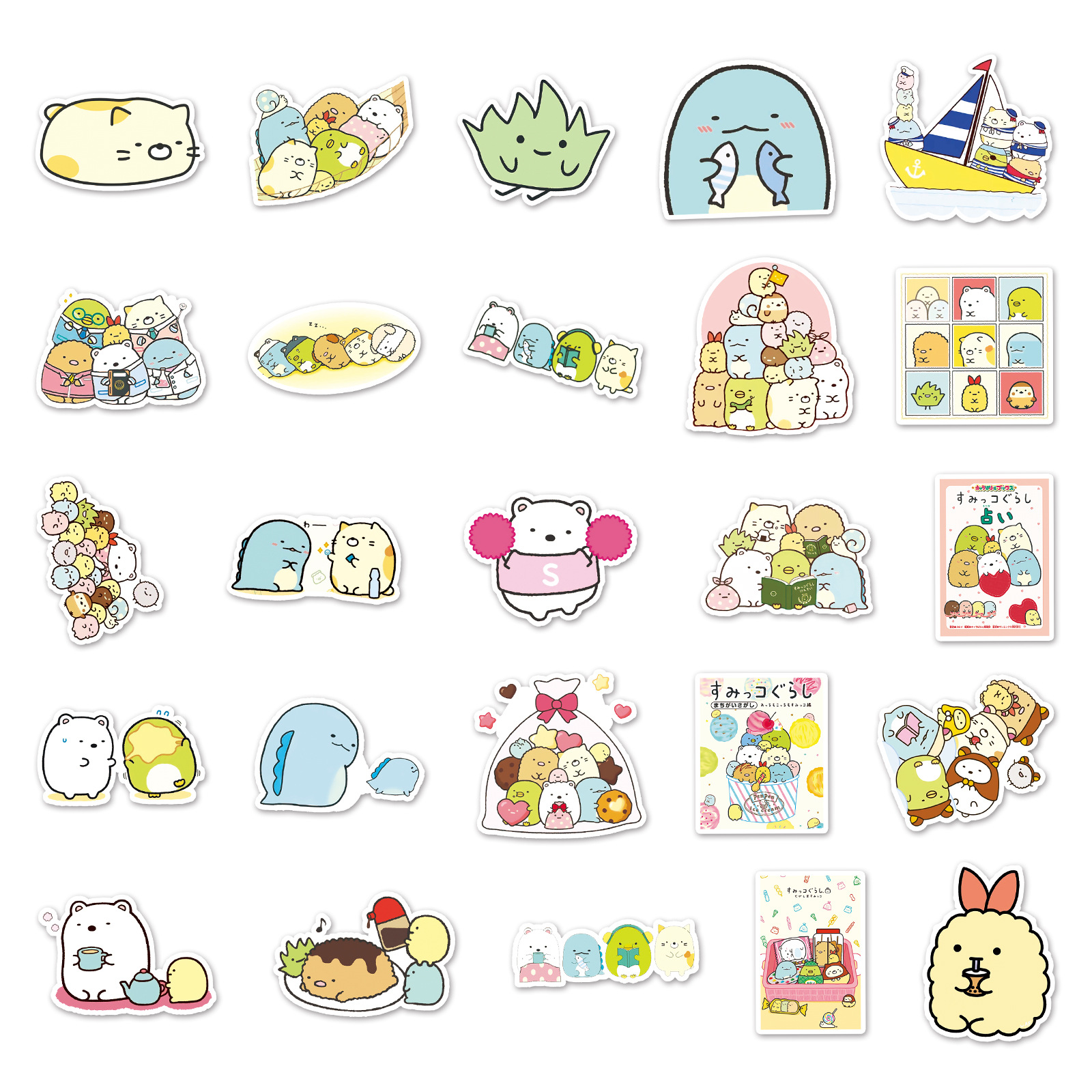 50张角落生物创意防水涂鸦贴纸行李箱滑板车电脑平板卡通装饰贴纸