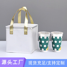 无纺布保温袋手提单杯奶茶专用打包加厚铝箔一次性商用奶茶袋现货