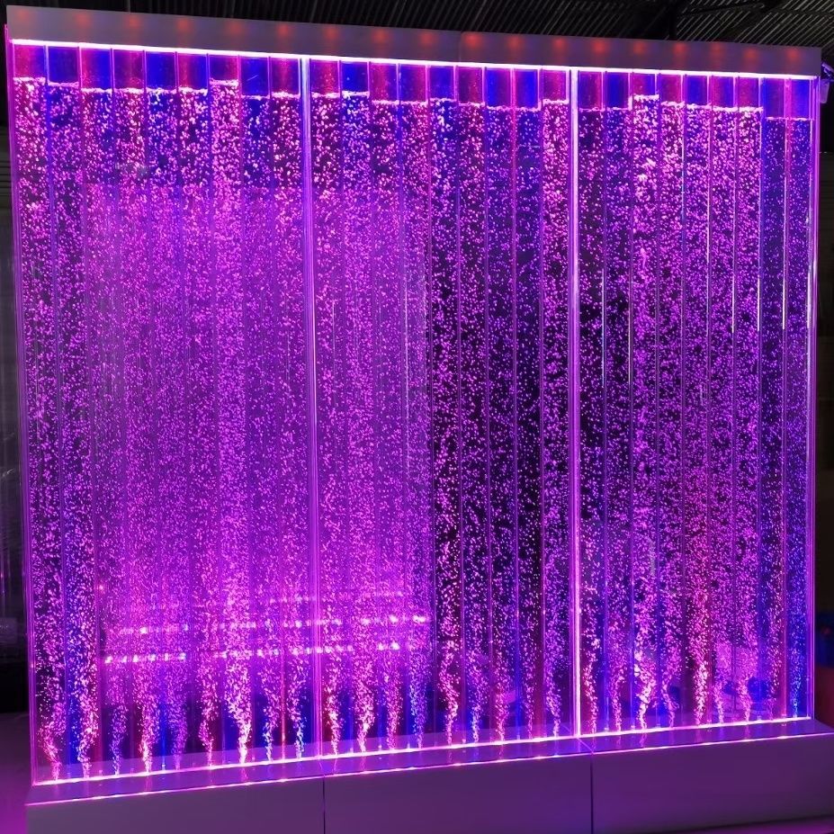 Water Curtain Partition Dining Room/Living Room Chinese Corridor Shoe Cabinet Bathroom Partition Wall Led Multi-Color Dimming Make a Fortune as Endless as Flowing Water