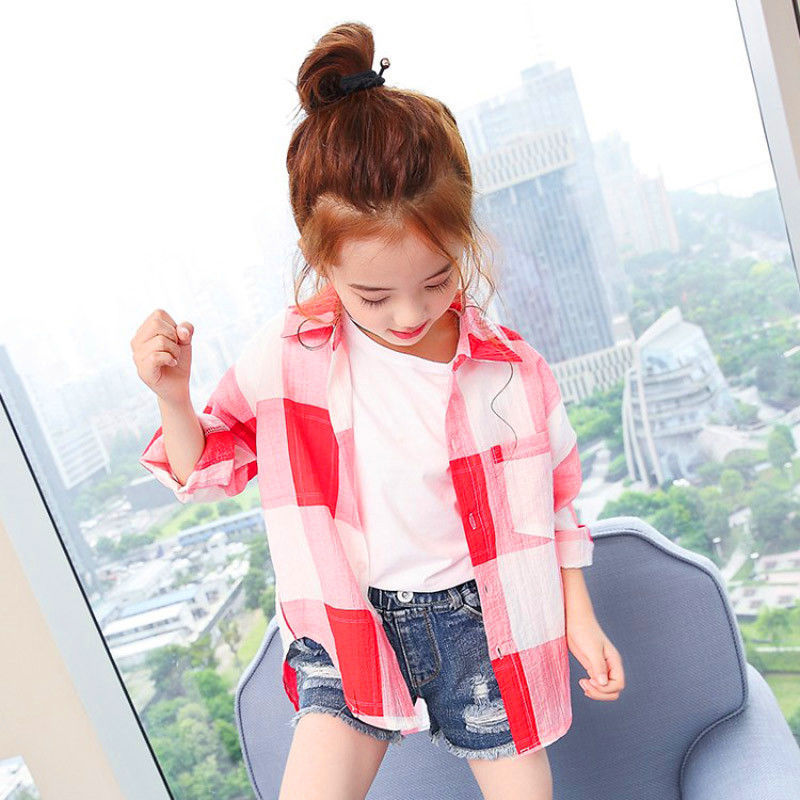 Children's Clothing Girls' Sun Protection Clothing Summer Thin Sun-Protection Shirt 2022 New Korean Style Mid-Length Fashion Sun-Protective Clothing Thin Coat