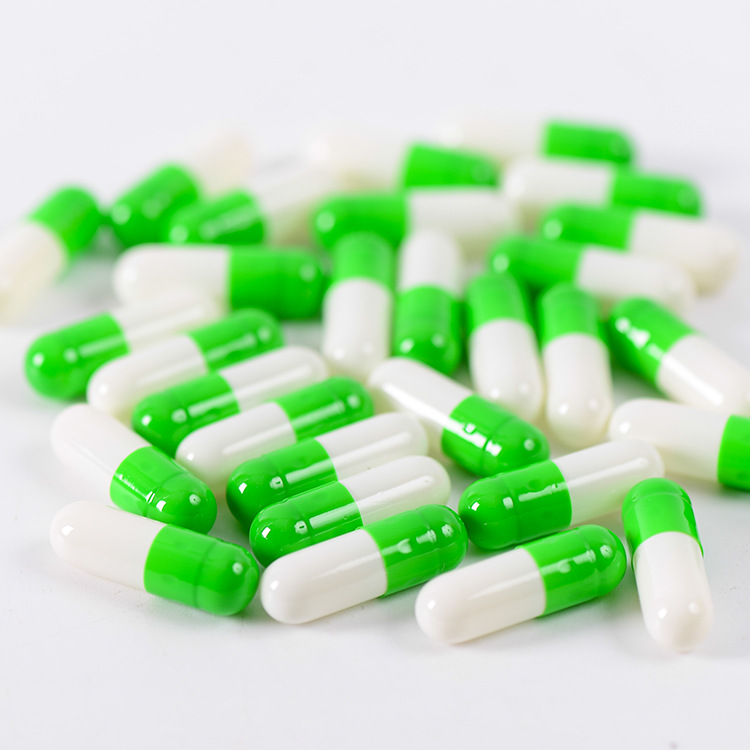 【盛蓝胶囊】明胶空心胶囊 空胶囊 胃溶胶囊壳 1000粒[0#果绿白]