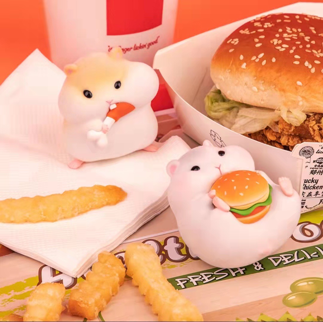 空想造物仓鼠克拉克 吃货系列 网红汽车摆件 潮玩盲盒手办模型