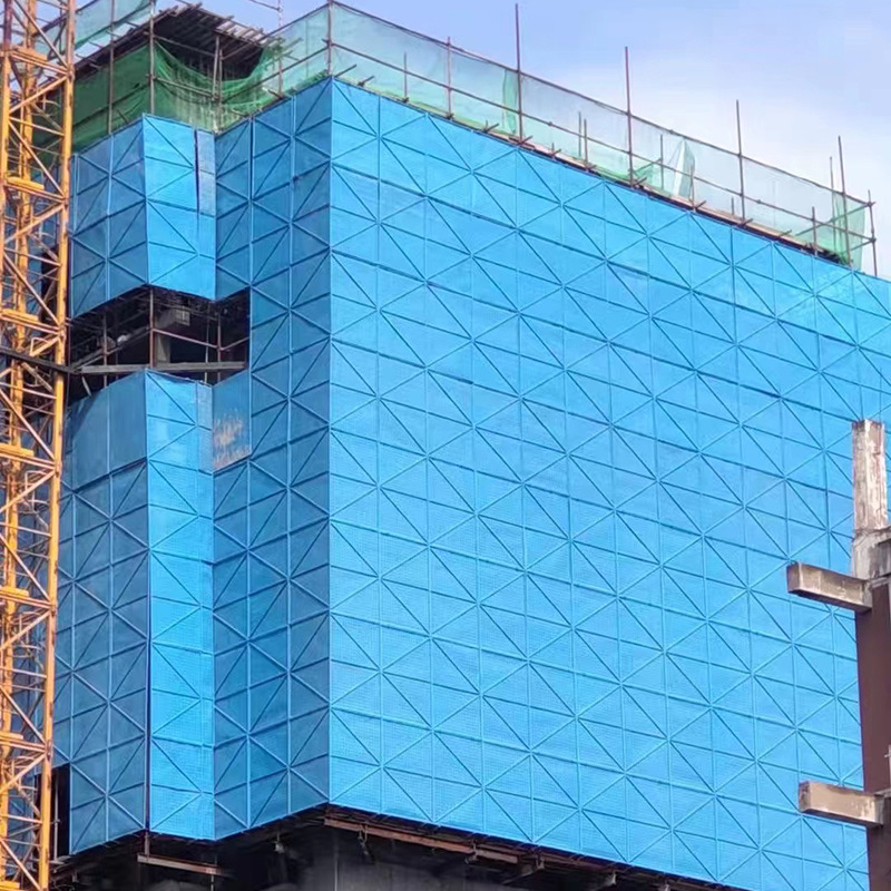 新型冲孔爬架网片 蓝色米字外架网片 外墙提升架防护网爬架网片