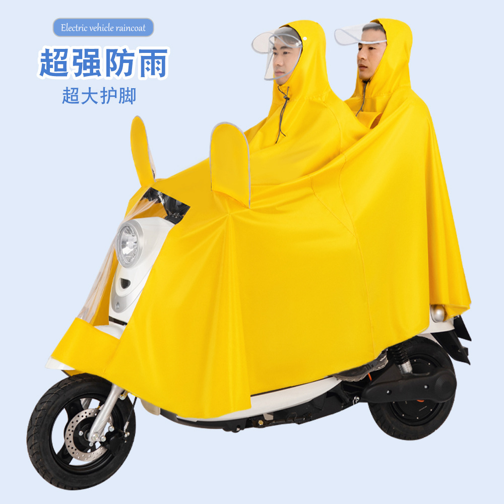 Poncho Electric Bike Raincoat Motorcycle New Riding Full Body Men and Women Adult Single Double Battery Car Rainproof