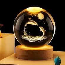 创意3D内雕水晶球小夜灯同学朋友亲人生日毕业节假日礼物厂家批发