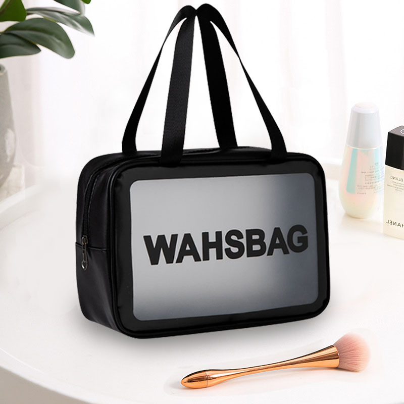 Portable Portable Frosted Transparent Waterproof Wash Buggy Bag Korean Large Capacity Travel Cosmetic Bag Dustproof Storage Bag