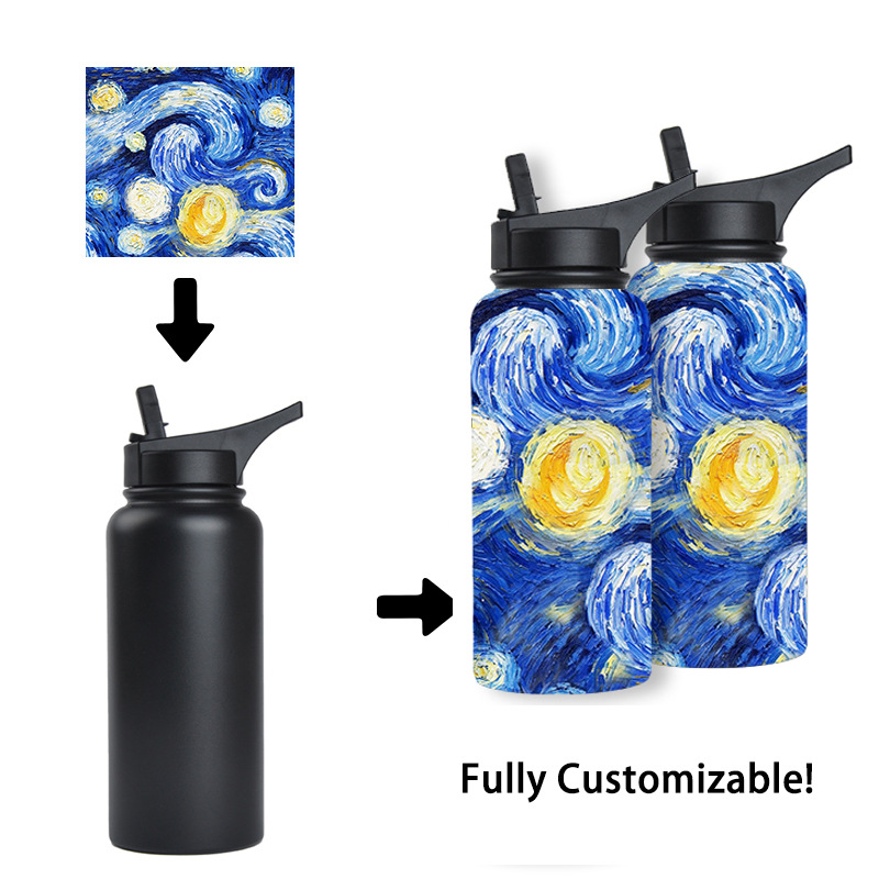 DIY Customized 25Oz Full Printing Sublimation 5D Home Stainless Steel Vacuum Cup Outdoor Portable Space Cup Travel Cup