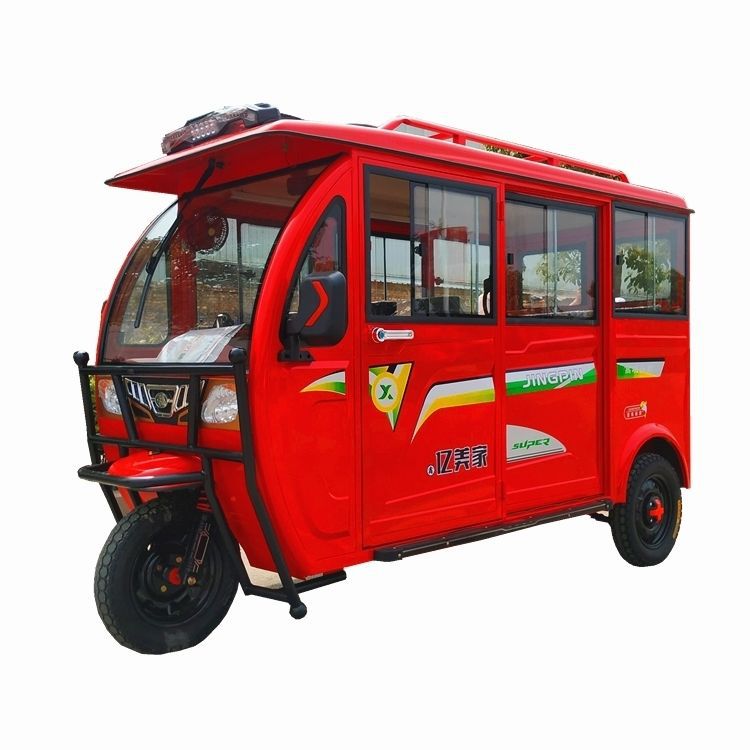 全封闭载客电动三轮车客货两用方向盘油电两用载客车(不可上牌)