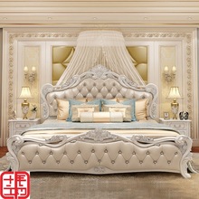 欧式双人床婚床雕花公主床卧室大床主卧家具法式高箱床