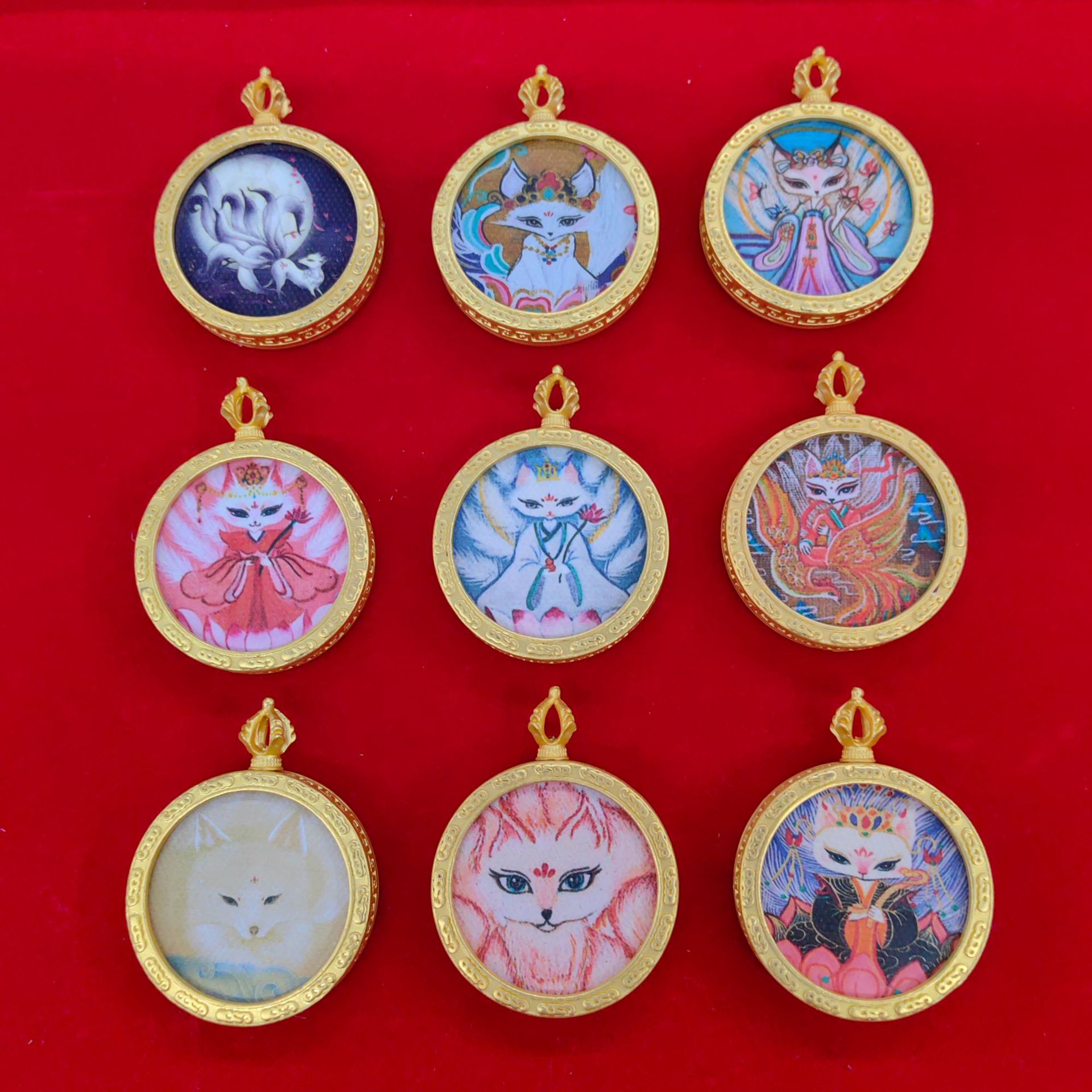 0金色嘎乌盒狐狸佛牌挂坠批发-阿里巴巴