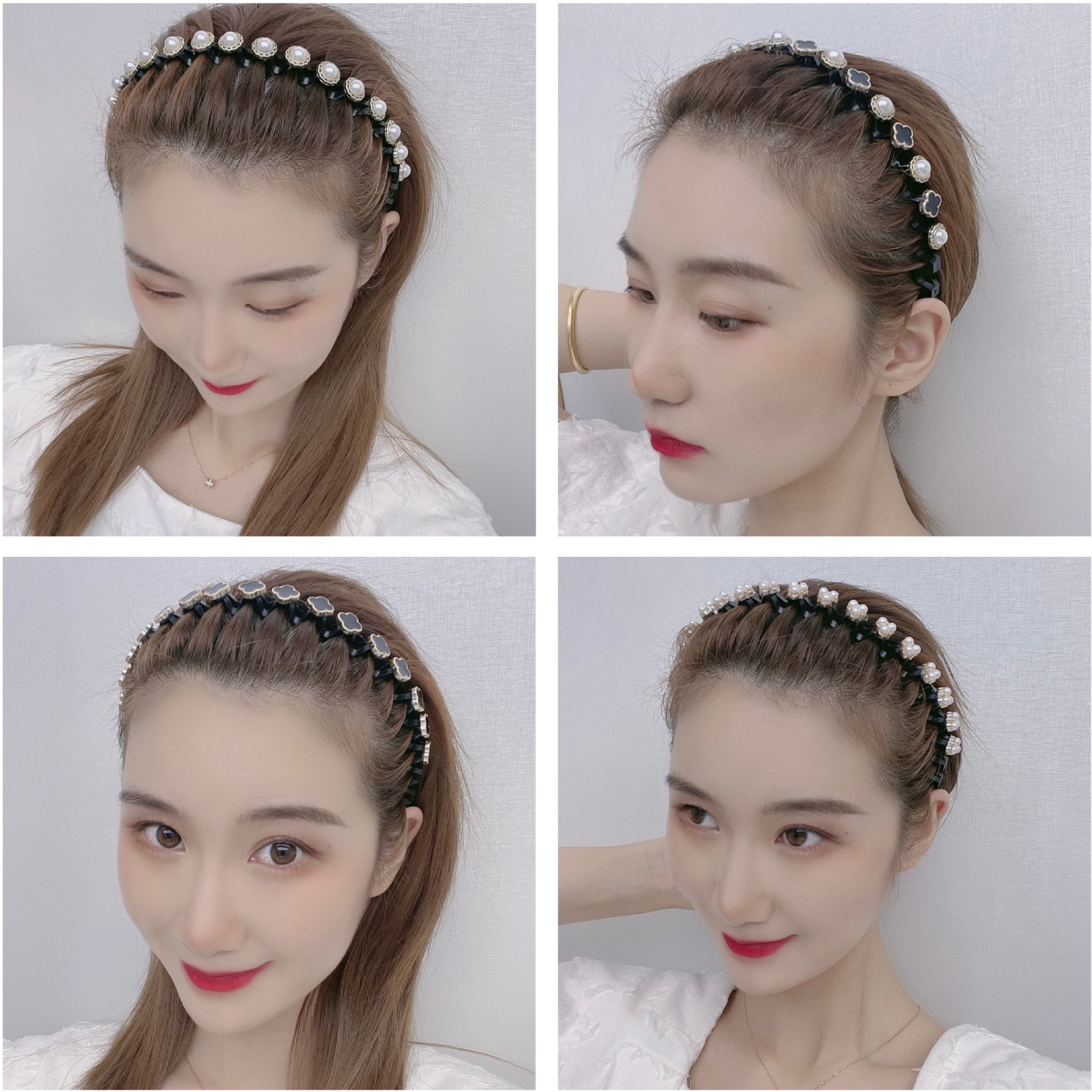发夹女夏季碎发整理神器夹发梳插梳卡子刘海发卡发箍头发夹子头饰