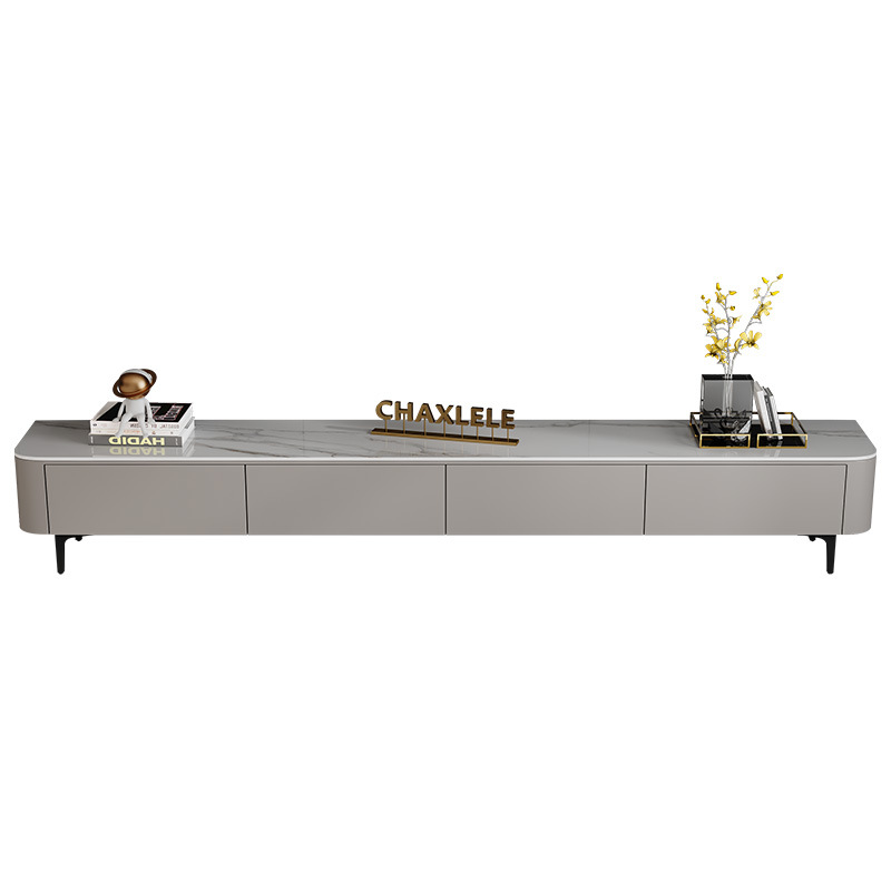 Italian Stone Plate Coffee Table TV Stand Combination Minimalist Living Room Small Apartment Modern Minimalist Floor Cabinet Nordic Wall Cabinet