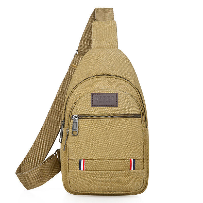 New Travel Men's Chest Bag Canvas Men's Bag Casual Messenger Bag Korean Fashion Backpack Chest Bag Wholesale