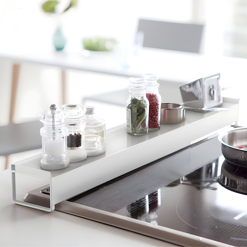 厨房灶台可伸缩置物架窄款台面延伸板收纳空间利用调料瓶罐整理架
