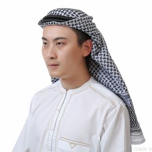 跨境代发穆斯林男头巾缠头沙特阿拉伯头巾迪拜阿联酋头巾头箍套装