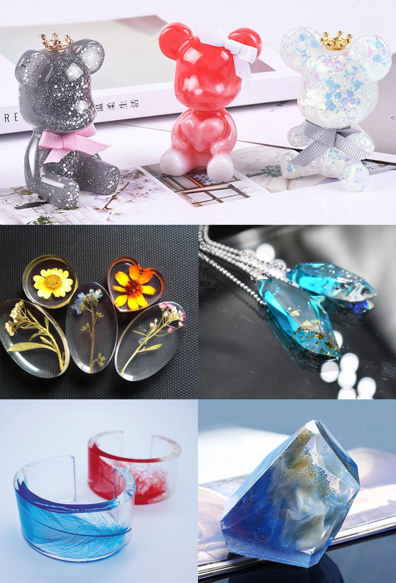 31超透明环氧树脂ab胶耐黄变水晶滴胶diy摆件烟灰缸饰品宝石硬胶