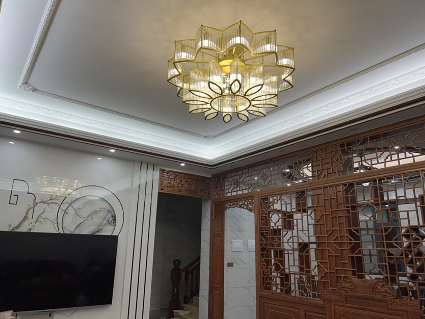 新款新中式水晶吊灯客厅餐厅酒店大堂别墅复式自建房轻奢大吊灯