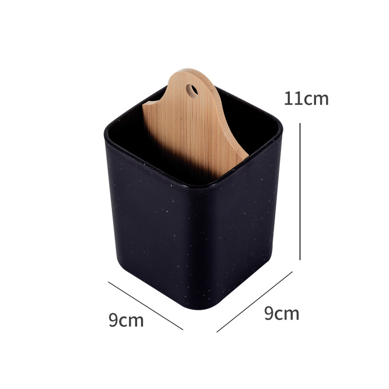 Household Bamboo Toothbrush Holder Toothbrush Can Multifunctional Bathroom Kitchen Storage Box