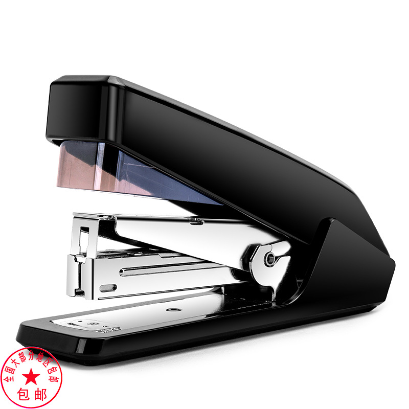 得力0468省力订书机12号中型办公商务订书器省力装订机一指轻松订