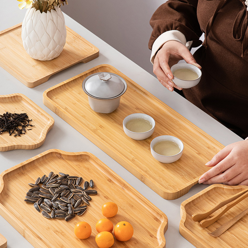 竹托盘批发日式竹制餐盘家用木质盘子茶盘北欧甜品盘蛋糕寿司托盘