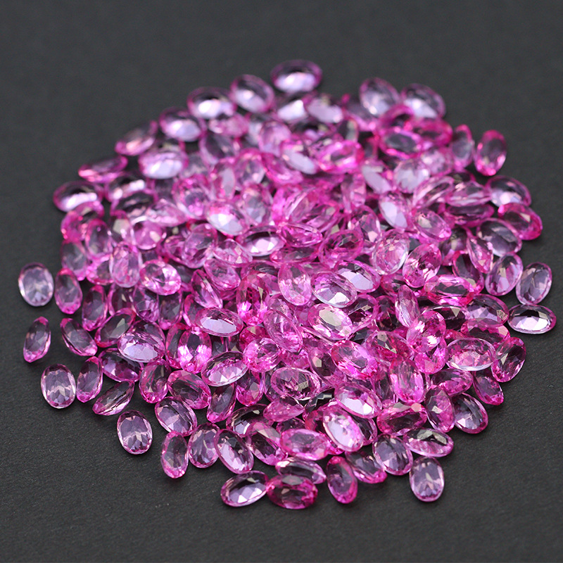 厂家直销天然粉色托帕石 椭圆形裸石 项链珠宝首饰镶嵌配石-阿里巴巴