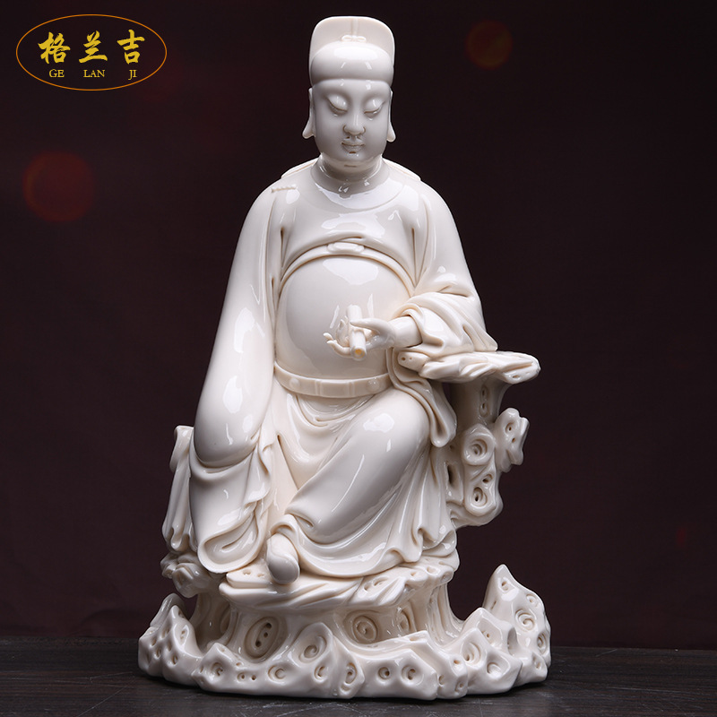 源头厂家汉白玉《观世音菩萨》珠光彩 家用供奉办公居家佛像摆件-询价