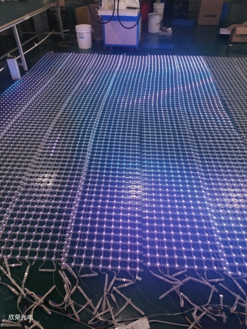 led像素灯防水柔性异性彩色网状网格屏大楼楼宇led全彩屏批发