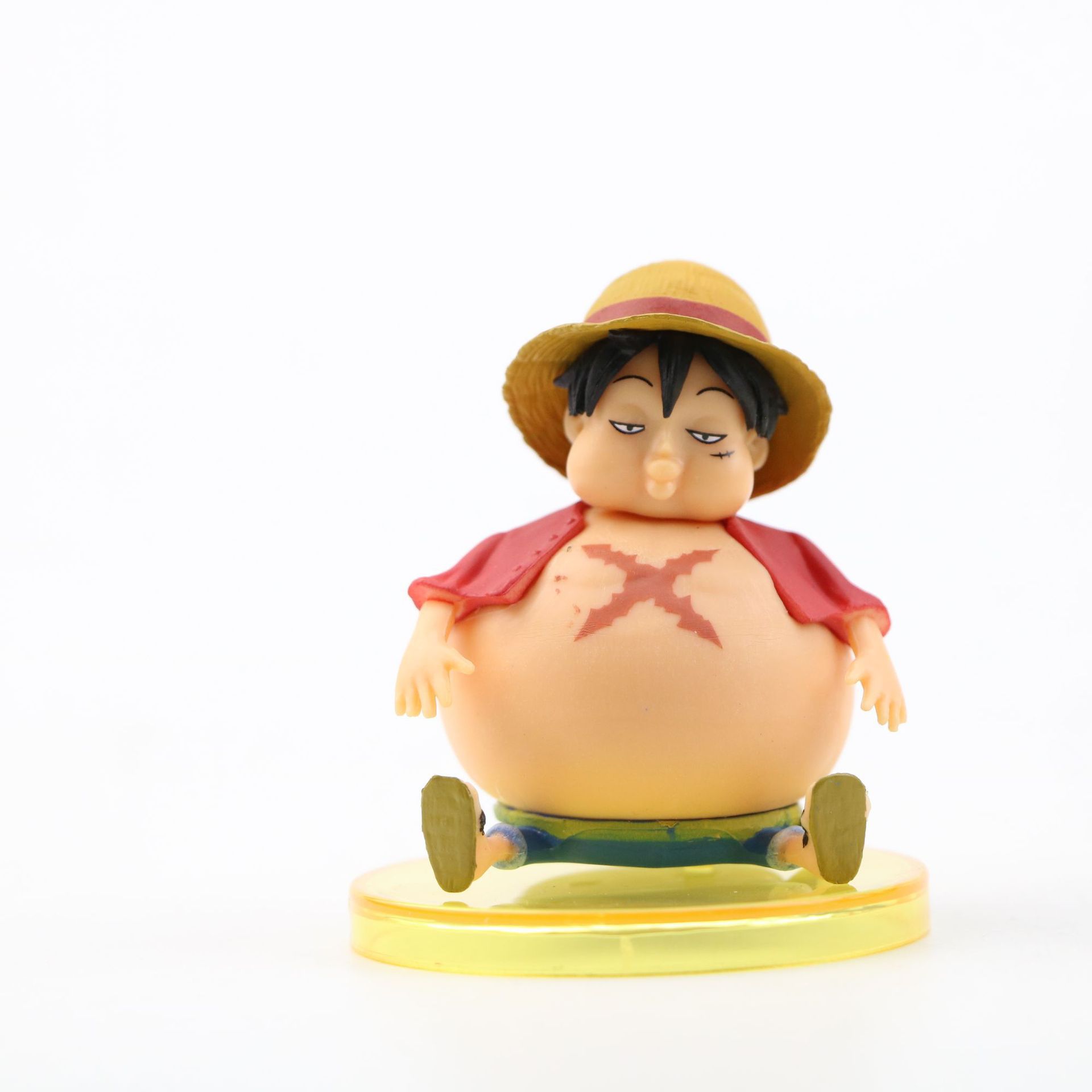 6款q版海贼王公仔吃货乌索普路飞草帽团胖瘦泳衣手办装饰摆件玩具