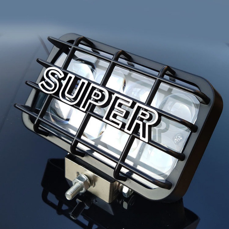 s不经典5寸方灯强光led射灯suv车顶灯越野汽车前杠灯超亮黄光防雾