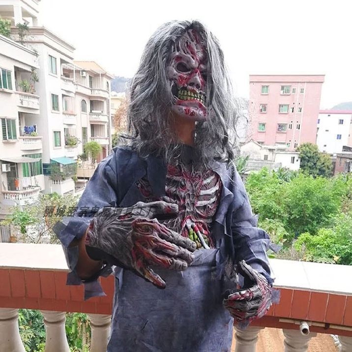 万圣节鬼屋密室逃脱npc扮演吓人鬼衣恐怖成人丧尸僵尸鬼衣服服装