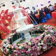 婚庆道具树脂玻璃钢多层流水喷泉塔铁艺喷水池防水布酒店婚礼堂