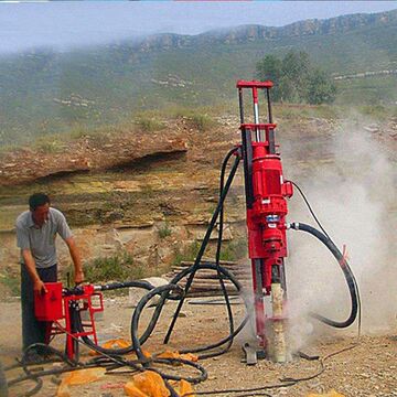 气动潜孔钻机冲击钻电动岩石钻机锚杆孔钻机分体式小型潜孔钻机