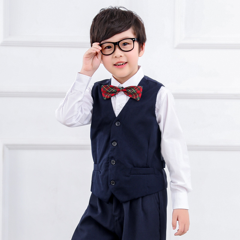 深圳小学校服 正品 男装秋冬季制礼服正装 配套单件马甲 包邮