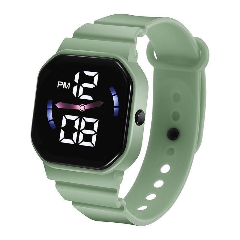 新款c2方形led按键苹果手表女学生多功能运动防水数字电子表