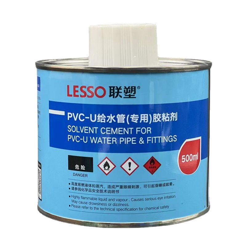 联塑连接配套材料i pvc-u环保给水管用胶粘剂 500克给水管件胶水