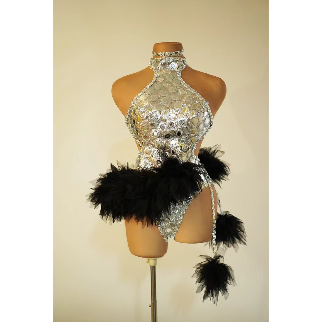 跨境爆款性感露背连体衣夜店派对礼服欧美夜场gogo服装bodysuit