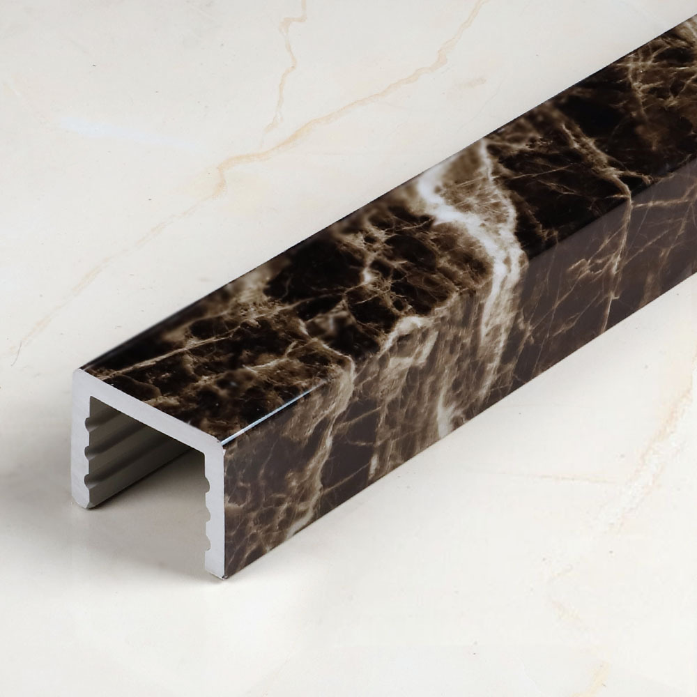 卫生间加宽加厚仿大理石挡水条7*7 pvc干湿分离石塑直条型挡水条