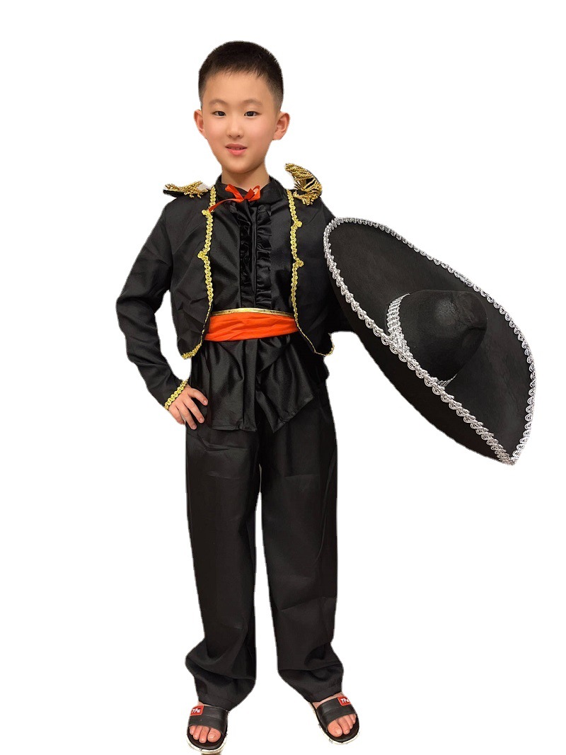 万圣节男孩西班牙斗牛士弗拉明戈舞异域风情服饰六一儿童节演出服