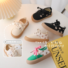 韩版小熊儿童板鞋2022秋新款男童女童幼儿园室内鞋稳步鞋童布鞋子
